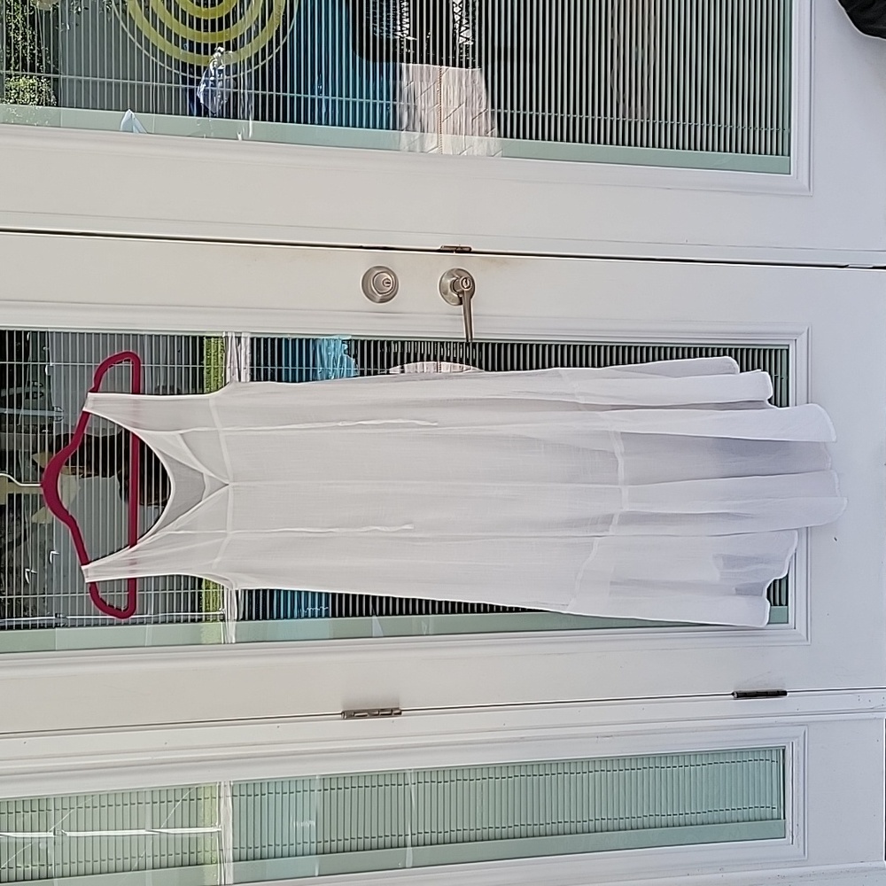 Leifsdottir Anthropologie Cotton White High-Low Midi Dress Sz XS - Picture 9 of 14